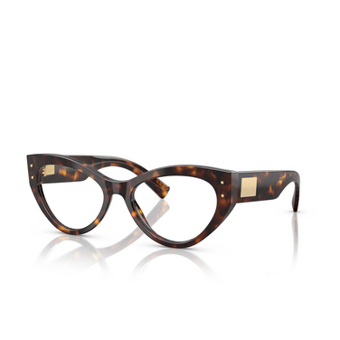 Dolce & Gabbana DG3403 Eyeglasses 502 havana - three-quarters view