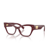 Dolce & Gabbana DG3404 Eyeglasses 3442 bordeaux lace - product thumbnail 2/4