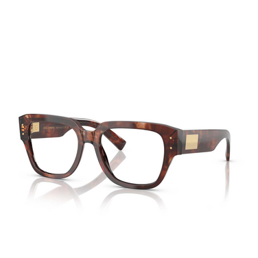 Occhiali da vista Dolce & Gabbana DG3405 3222 dark red havana - tre quarti