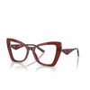 Gafas graduadas Dolce & Gabbana DG3409 3045 transparent bordeaux - Miniatura del producto 2/4