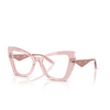 Occhiali da vista Dolce & Gabbana DG3409 3226 transparent powder pink - anteprima prodotto 2/4