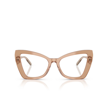 Lunettes de vue Dolce & Gabbana DG3409 3432 transparent camel - Vue de face