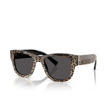 Occhiali da sole Dolce & Gabbana DG4338 316387 top leo on black - tre quarti