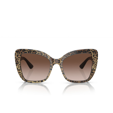 Dolce & Gabbana DG4348 Sunglasses 316313 leo brown on black - front view