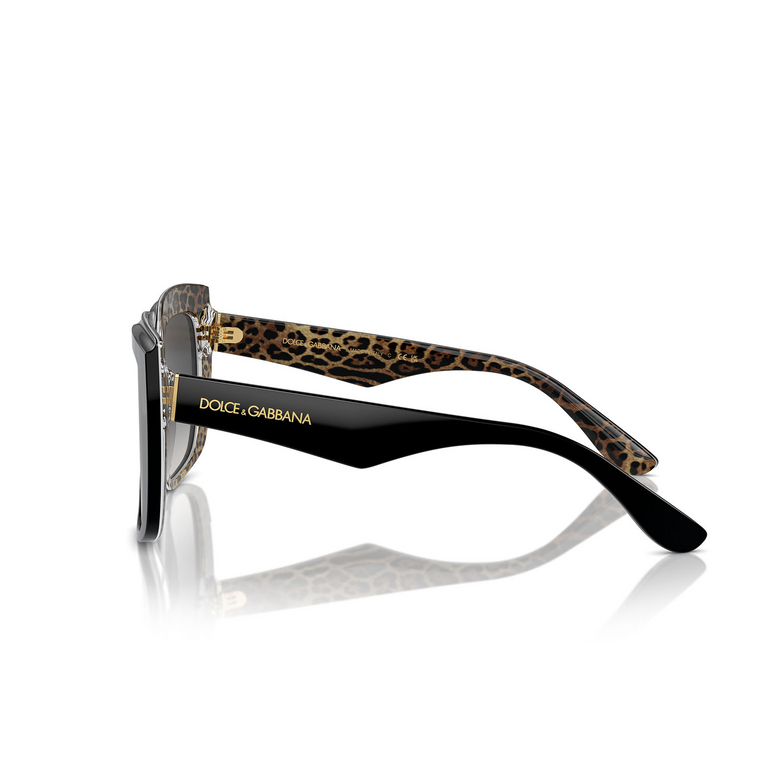 Dolce & Gabbana DG4414 Sunglasses 32998G black on leo brown - 3/4