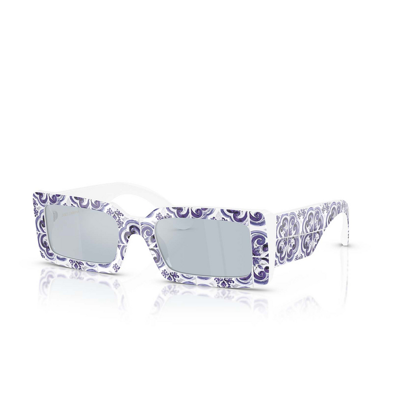 Dolce & Gabbana DG4416 Sunglasses 345155 blue majolica on white - 2/4