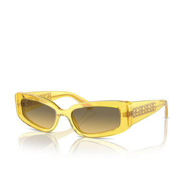 Dolce & Gabbana DG4445 Sunglasses 343311 transparent yellow - three-quarters view