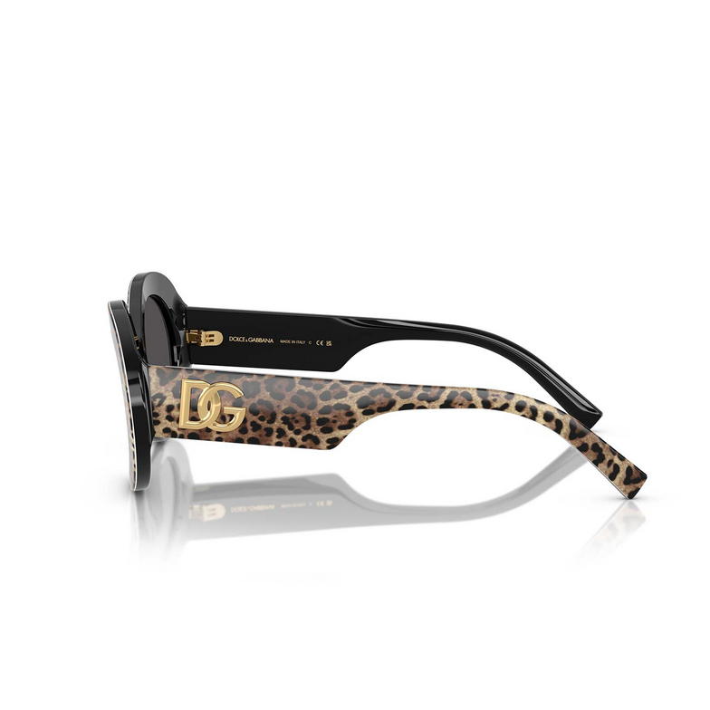 Lunettes de soleil Dolce & Gabbana DG4448 316387 top leo on black - 3/4