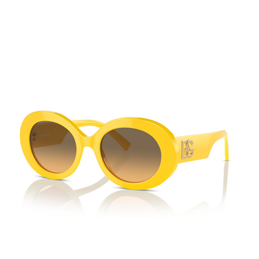 Lunettes de soleil Dolce & Gabbana DG4448 333411 yellow - Vue trois quarts