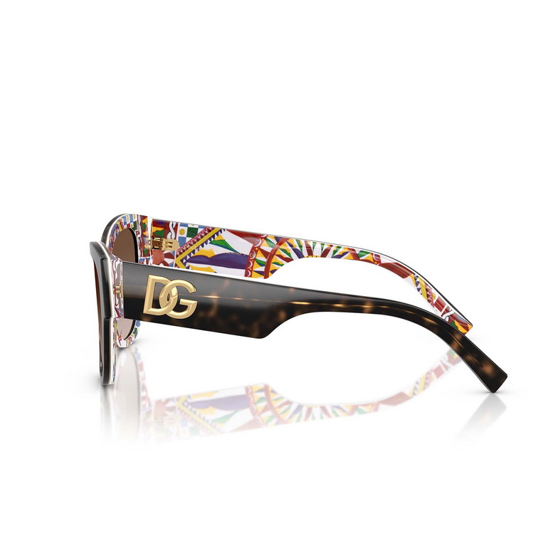 Lunettes de soleil Dolce & Gabbana DG4449 321713 havana on white barrow - 3/4