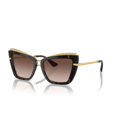 Dolce & Gabbana DG4472 Sunglasses 321713 havana on white barrow - three-quarters view