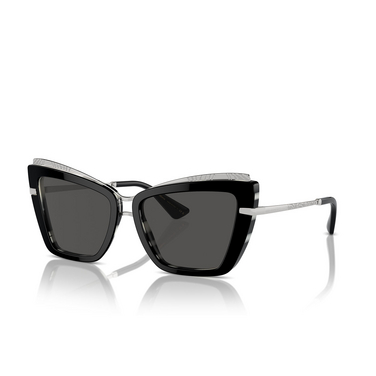 Dolce & Gabbana DG4472 Sunglasses 337287 black on zebra - three-quarters view