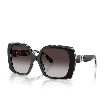 Dolce & Gabbana DG4475 Sunglasses 33728G black on zebra - three-quarters view