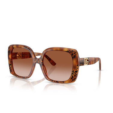 Occhiali da sole Dolce & Gabbana DG4475 338013 havana leo - tre quarti