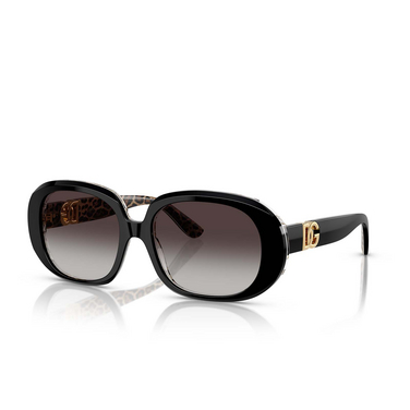 Gafas de sol Dolce & Gabbana DG4476 32998G top black on leo brown - Vista tres cuartos