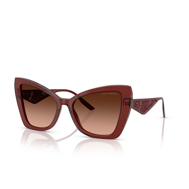 Dolce & Gabbana DG4489 Sonnenbrillen 30455M transparent bordeaux - Dreiviertelansicht
