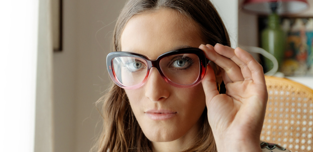 Designer frames customized with plano lenses