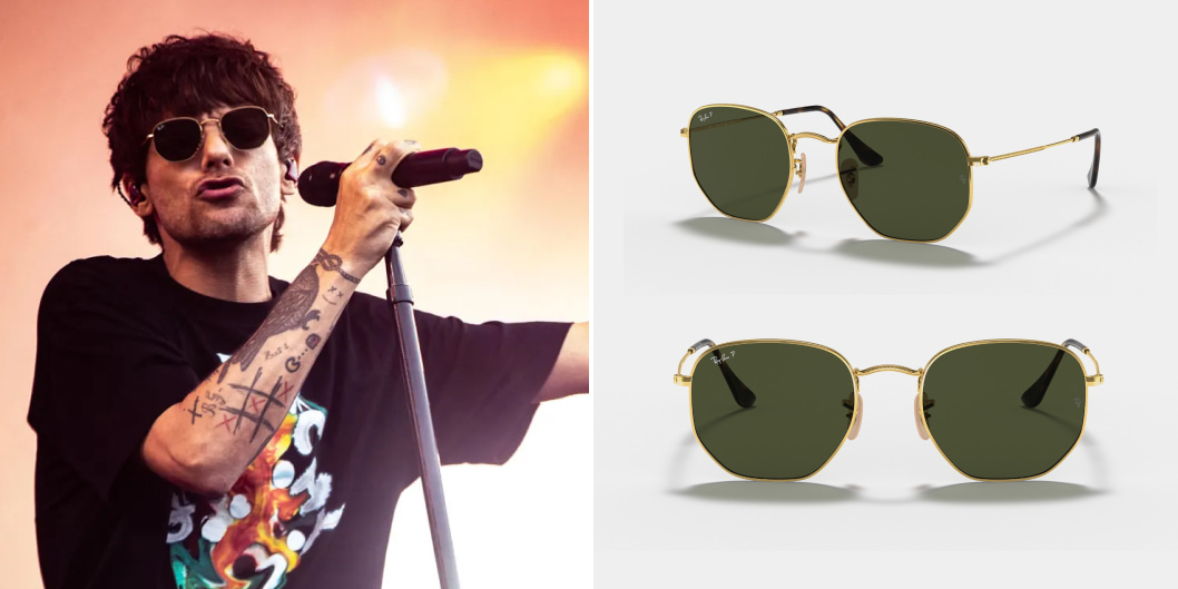 Louis Tomlinson in Ray-Ban sunglasses