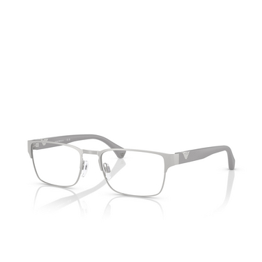 Emporio Armani EA1027 Eyeglasses 3036 matte silver - three-quarters view