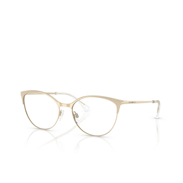 Occhiali da vista Emporio Armani EA1087 3013 shiny pale gold - tre quarti