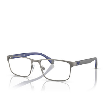 Emporio Armani EA1105 Eyeglasses 3095 matte gunmetal - three-quarters view