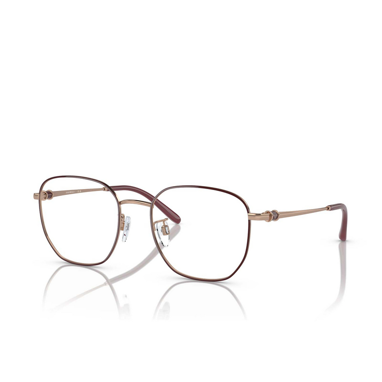 Gafas graduadas Emporio Armani EA1134D 3334 rose gold / bordeaux - 2/3