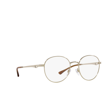 Emporio Armani EA1144 Eyeglasses 3013 shiny pale gold - three-quarters view