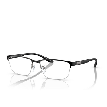 Emporio Armani EA1147 Eyeglasses 3365 matte gunmetal / black - three-quarters view