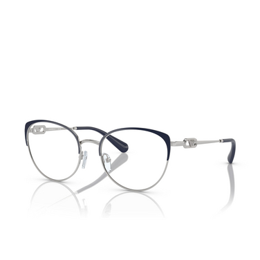 Gafas graduadas Emporio Armani EA1150 3368 shiny silver / blue - Vista tres cuartos