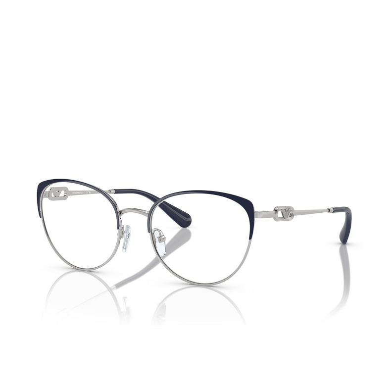 Occhiali da vista Emporio Armani EA1150 3368 shiny silver / blue - 2/3