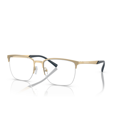 Gafas graduadas Emporio Armani EA1151 3002 matte pale gold - Vista tres cuartos