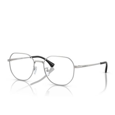 Emporio Armani EA1154D Sunglasses 3045 matte silver - three-quarters view