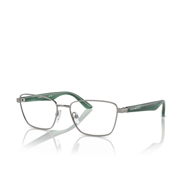 Emporio Armani EA1156 Eyeglasses 3010 shiny gunmetal - three-quarters view