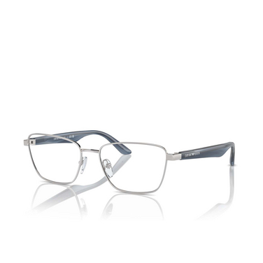 Emporio Armani EA1156 Eyeglasses 3015 shiny silver - three-quarters view
