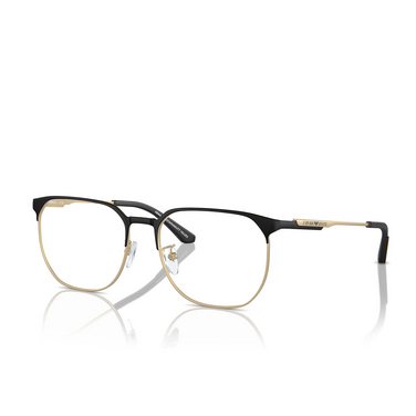 Emporio Armani EA1158D Eyeglasses 3002 matte pale gold / black - three-quarters view