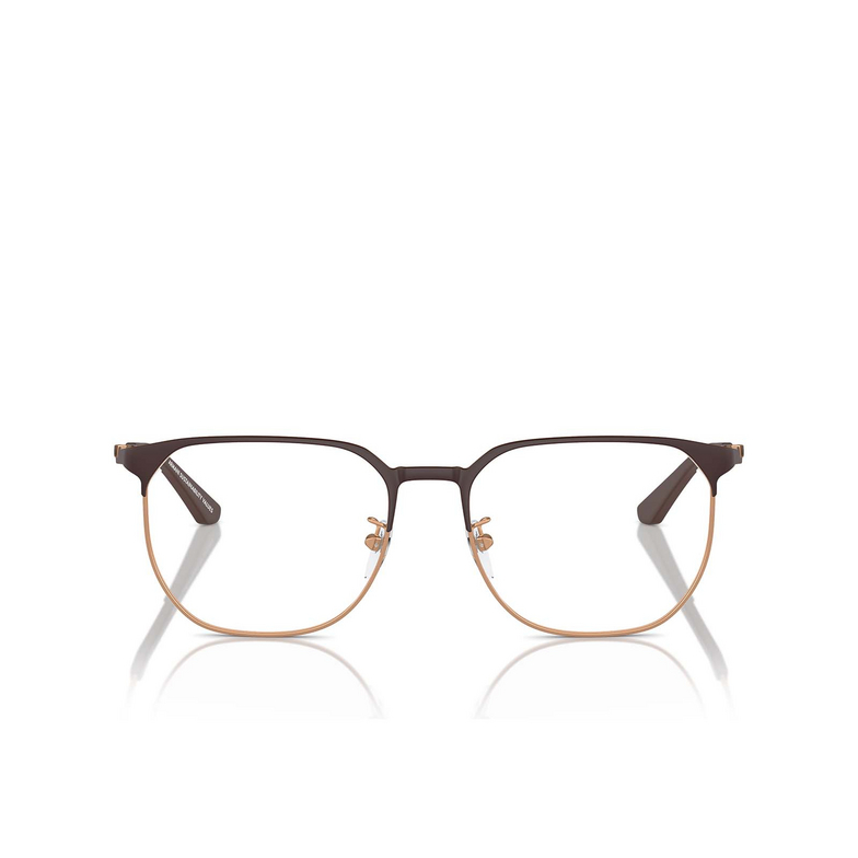 Emporio Armani EA1158D Eyeglasses 3201 matt brown / rose gold - 1/3