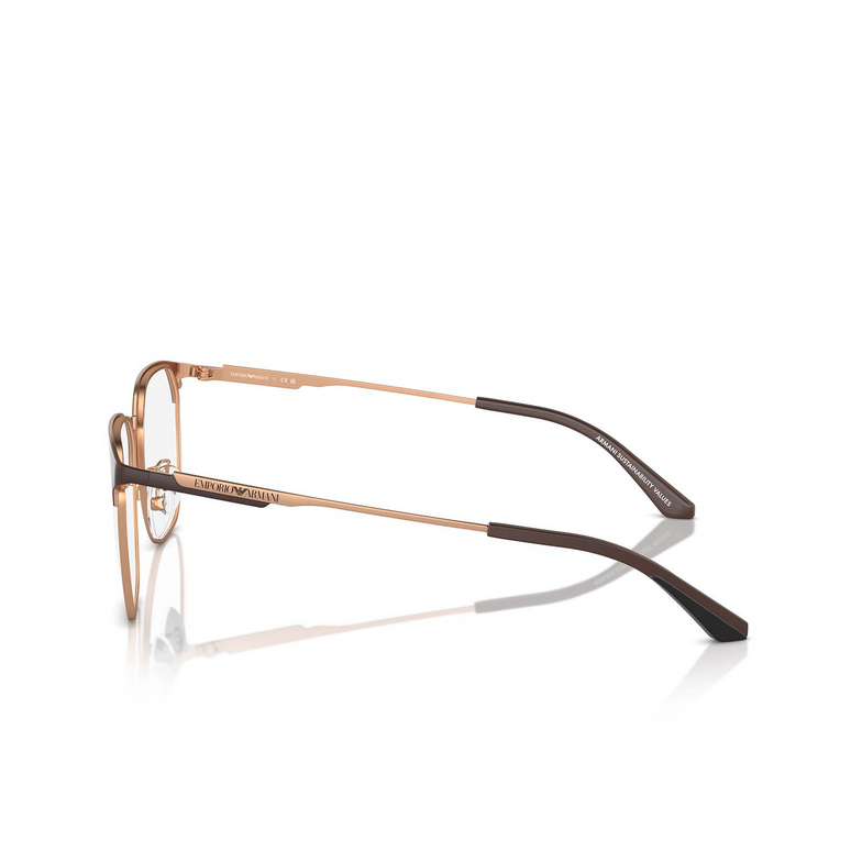 Emporio Armani EA1158D Eyeglasses 3201 matt brown / rose gold - 3/3