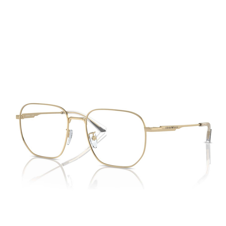 Emporio Armani EA1159D Eyeglasses 3013 shiny pale gold - 2/3