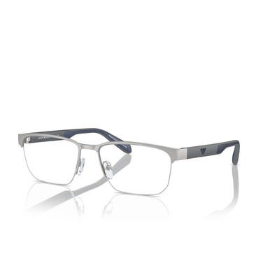 Emporio Armani EA1162 Eyeglasses 3045 matte silver - three-quarters view