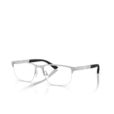 Emporio Armani EA1164 Eyeglasses 3045 matte silver - three-quarters view