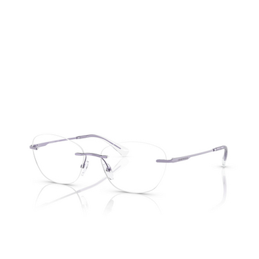 Emporio Armani EA1167 Eyeglasses 3383 shiny metallic violet - three-quarters view