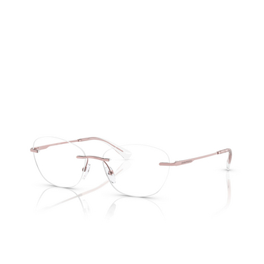 Emporio Armani EA1167 Eyeglasses 3390 shiny metallic pink - three-quarters view