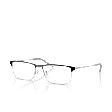 Emporio Armani EA1168D Korrektionsbrillen 3061 matte black / silver - Dreiviertelansicht