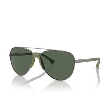 Gafas de sol Emporio Armani EA2059 300371 matte gunmetal - Vista tres cuartos