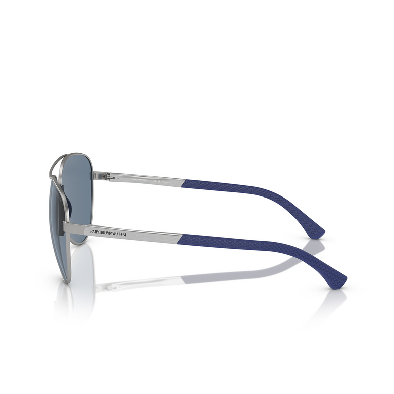 Lunettes de soleil Emporio Armani EA2059 30452V matte silver - 3/3