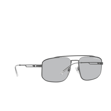 Emporio Armani EA2139 Sunglasses 300387 matte gunmetal - three-quarters view