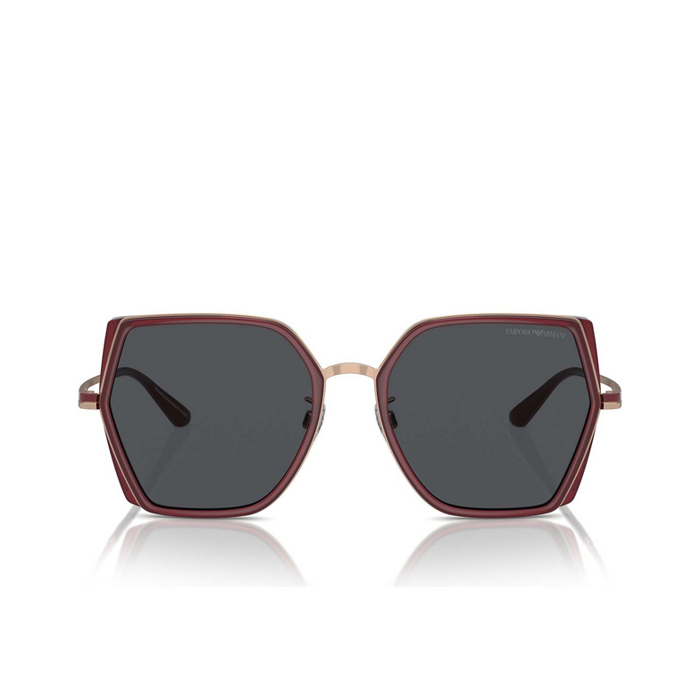 Lunettes de soleil Emporio Armani EA2142D 333487 shiny rose gold / opal bordeaux - 1/3