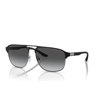 Emporio Armani EA2144 Sunglasses 336511 matte gunmetal / black - three-quarters view