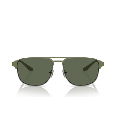 Emporio Armani EA2144 Sunglasses 336771 matte gunmetal / sage green - front view