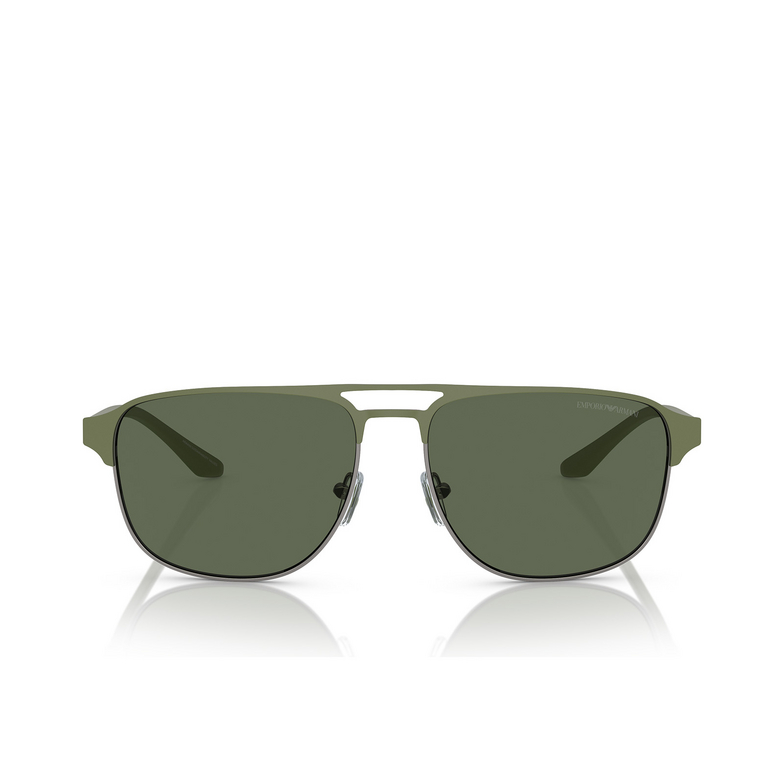 Emporio Armani EA2144 Sunglasses 336771 matte gunmetal / sage green - 1/3